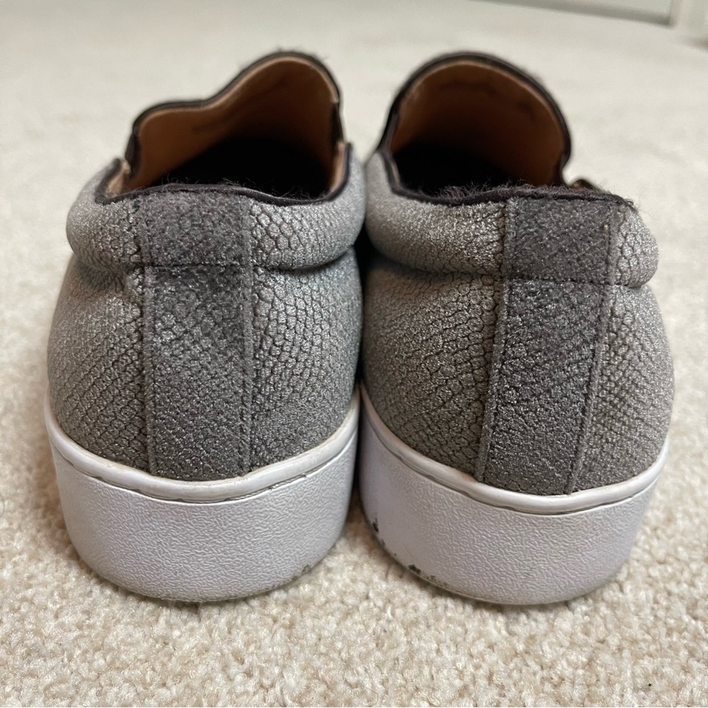Vionic Splendid Midi Holiday Grey Velvet Slip On Comfort Loafer Sneaker Sz 8.5 - Picture 5 of 8